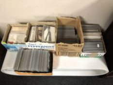 Five boxes containing a very large quantity of antiquarian postcards