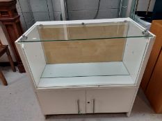 A glazed display counter