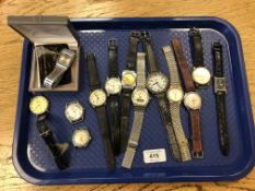 A group gent's wristwatches including Timex, Avia,