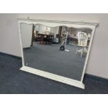 A Laura Ashley French style shabby chic overmantel mirror