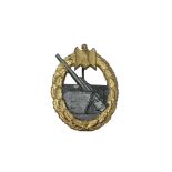 A German Second World War Kriegsmarine Coastal Artillery Badge,