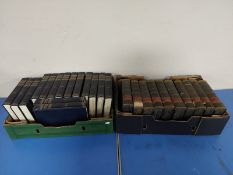 Two boxes of antiquarian and later volumes including Chamber's Journal,