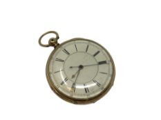 An 18ct gold open faced centre seconds key-wound pocket watch CONDITION REPORT: 102.