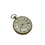 An 18ct gold open faced centre seconds key-wound pocket watch CONDITION REPORT: 102.