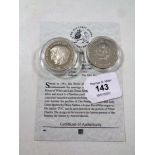 Two Royal Mint Historic Coins of Great Britain silver proof crowns,