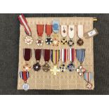 Approximately sixteen reproduction medals and badges of Russian/ Eastern European interest (16)