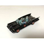 A Corgi toys Batmobile with Batman and Robin figures (unboxed)