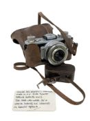 A Kodak 35 camera with WWII provenance, with note 'Uncle Bill Denton's camera,