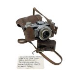 A Kodak 35 camera with WWII provenance, with note 'Uncle Bill Denton's camera,