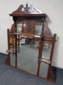 An Edwardian overmantel mirror