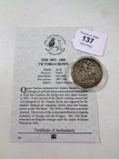 A Royal Mint Historic Coins of Great Britain 1896 Victoria Crown,