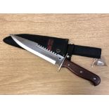 A "Frost" hunting knife, overall length including handle 37 cm, with sheath.