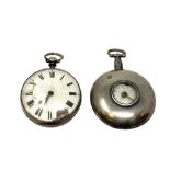 Two 19th century silver pocket watches (both a/f)