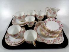 A tray containing twenty-one piece Royal Grafton bone china tea service