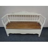 A Laura Ashley French style shabby chic storage hall seat