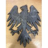 A heavy metal (lead) plaque - Prussian Eagle, 41 cm x 33 cm.