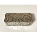 A good qaulity silver rectangular box,