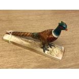 A Beswick china figure : Pheasant - On Pottery Base, model number 1774, gloss,