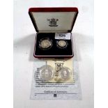 Three Royal Mint silver proof coins to include a Tercentenary of the Bill of Rights two pound coin,