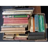 A box containing assorted volumes to include novels, classical sheet music books,
