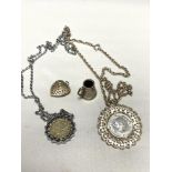 A small quantity of white metal jewellery,