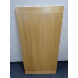 Five contemporary solid oak table tops, length 115 cm,