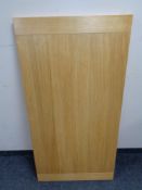 Five contemporary solid oak table tops, length 115 cm,