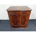 A 19th century mahogany double door cabinet