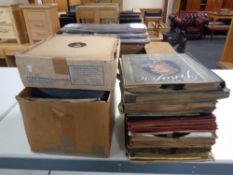 A quantity of vintage LP records on HMV labels including Gilbert and Sullivan,
