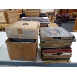 A quantity of vintage LP records on HMV labels including Gilbert and Sullivan,