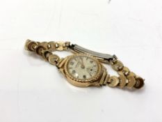 An 18ct gold lady's Arten wristwatch, 14.