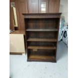 A set of oak open bookshelves