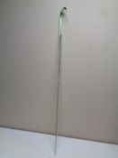 A glass walking stick,