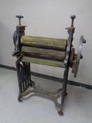 An antique taywil The Durham Machine Mangle