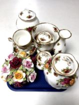 Thirteen pieces of Royal Albert Old Country Roses china