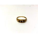 An antique yellow gold diamond set dress ring, 2.