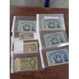 A quantity of German 20th century bank notes