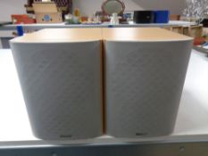 A pair of Denon speakers