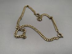 A heavy gilt metal curb chain