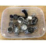 A group of gent's wristwatches including Seiko, Casio,