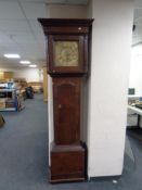 A George III oak 30 hour longcase clock with brass dial,