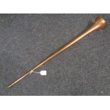 A vintage copper post horn,