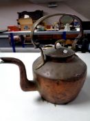 A Victorian copper kettle