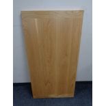 Six contemporary solid oak table tops, length 115 cm,