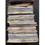 A box containing vinyl LPs to include Slim Whitman, Jim Reeves, The Seekers,