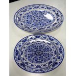 A set of four 19th century Booths Indian Ornament graduated meat plates