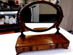 A Victorian mahogany dressing table mirror,