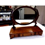 A Victorian mahogany dressing table mirror,