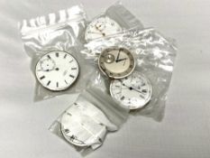 Five pocket watch movements