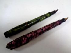 Two vintage fountain pens,